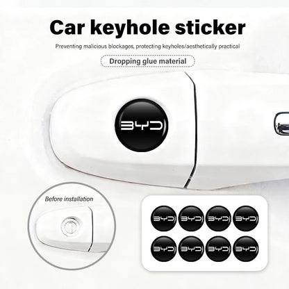 Autocollants de serrure de voiture BYD, trou de serrure, Protection Anti-blocage, accessoires de style Tang MAX DMI Qin EV600 Han EV Yuan Song PLUS Pro