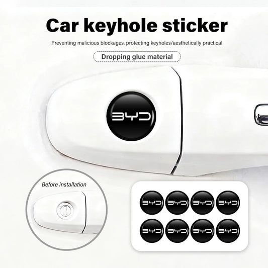 Autocollants de serrure de voiture BYD, trou de serrure, Protection Anti-blocage, accessoires de style Tang MAX DMI Qin EV600 Han EV Yuan Song PLUS Pro