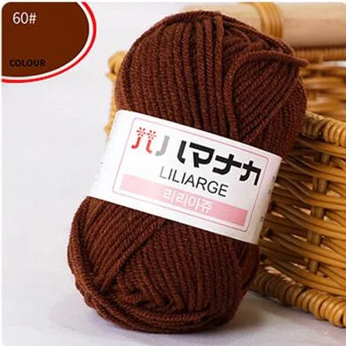 Fil de laine à tricoter en coton doux et doux pour bébé, fil de velours en fibres épaisses, fil de laine à tricoter à la main pour pull de bricolage
