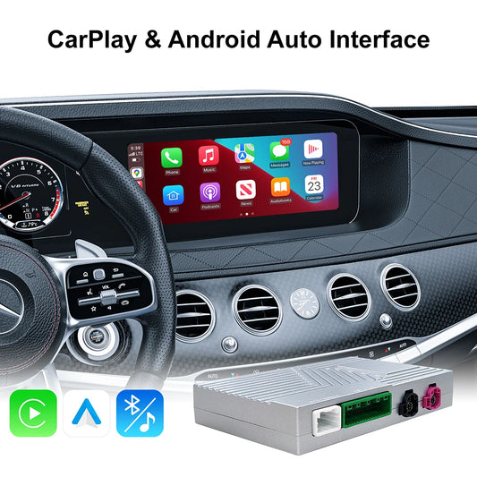 Mise à niveau de l'écran OEM pour Mercedes Benz, A, B, C, E, GLA, GLK, GLS, CLA, ML, classe, NTG, 6 MBaffiliés, système décodeur Box, CarPlay, Android Auto
