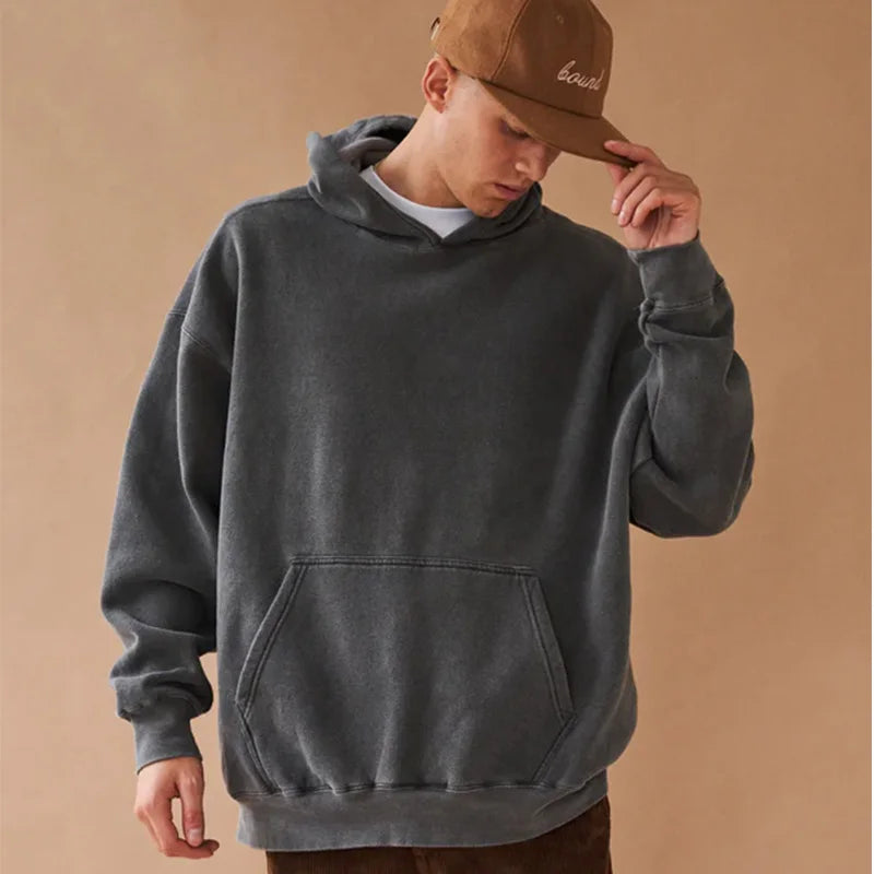 Sweat à capuche rétro vintage pour hommes, pull à capuche, impression à chaud, bricolage, 100% coton, personnalisé, votre logo, DTG, streetwear, hip-hop