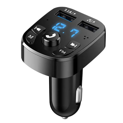 Chargeur de voiture transmetteur FM, Bluetooth, audio, tourisme, USB, lecteur MP3, autoradio, mains libres, 3,1 A, charge rapide, accessoires de voiture