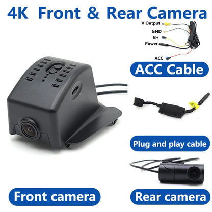AutoBora-Caméra de tableau de bord DVR de voiture, moniteur vidéo 24H pour Lynk & Co 01, 3840, 2160, 4K, WiFi, 2023x2024