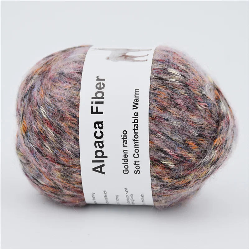 Fil épais tricoté en alpaga, 50g, aiguille colorée chaude, Crochet, écharpe tricotée à la main, fil de laine en coton Alize