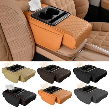 Coussin d'extension multifonctionnel pour accoudoir de voiture, coussin de console centrale épaissi de 7,5 cm, support de coude, organisateur de voiture