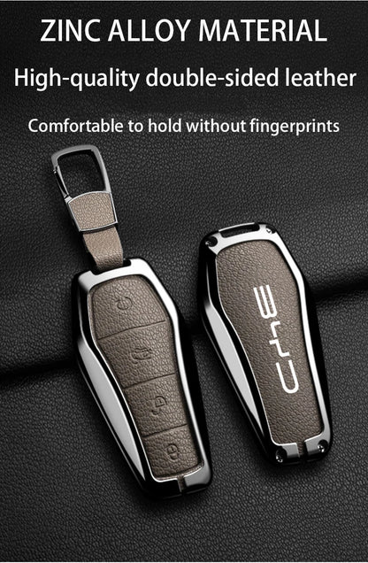 Nouveau Style en alliage peau de mouton voiture clé housse pour BYD chanson Pro Plus Max Dmi EV joint dauphin télécommande clé Auto accessoires