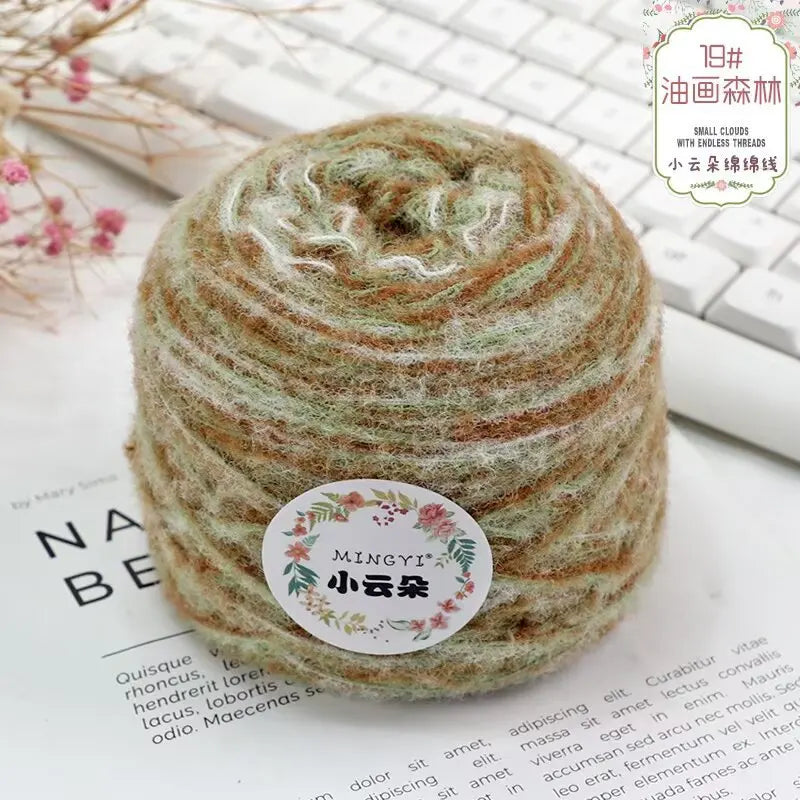 100g/boule 6 brins de fil de coton nuage tissé à la main bricolage gaufre écharpe chapeau bébé fil balle
