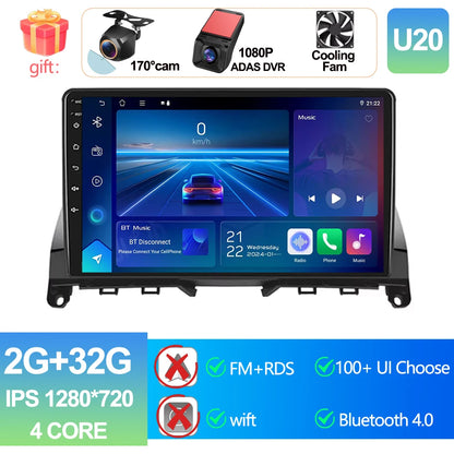Pour Mercedes Benz classe C 3 W204 S204 2006 - 2011 Android 15 Carplay Auto autoradio multimédia lecteur vidéo Navigation GPS DSP