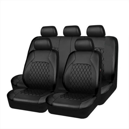 Ensemble complet de housses de siège de voiture, 9 pièces, housses de Protection imperméables et antidérapantes en cuir PU, accessoires universels pour camions et Van SUV