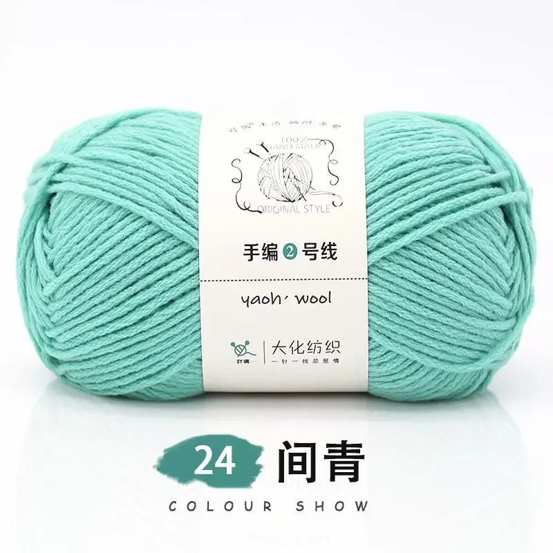 Fil de Coton Crocheté à la Main, 100g, Bricolage, Laine pour Bébé, Écharpe, Veste, Pull