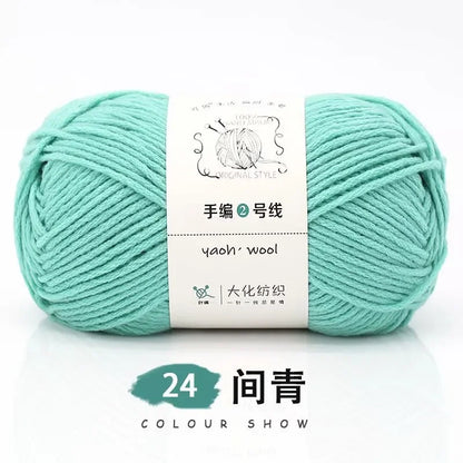 Fil de Coton Crocheté à la Main, 100g, Bricolage, Laine pour Bébé, Écharpe, Veste, Pull