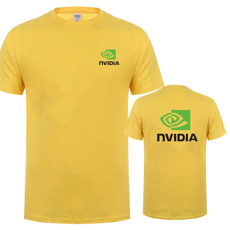 تي شيرت Nvidia رجالي صيفي بأكمام قصيرة قطن Nvidia تي شيرت رجالي كبير الحجم LH-033