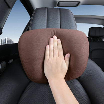 Appui-tête de voiture en coton à mémoire de forme, 2 pièces, Support de cou, accessoires de voiture, classe de siège, doux, universel, réglable, oreiller de voiture, coussin de repos du cou