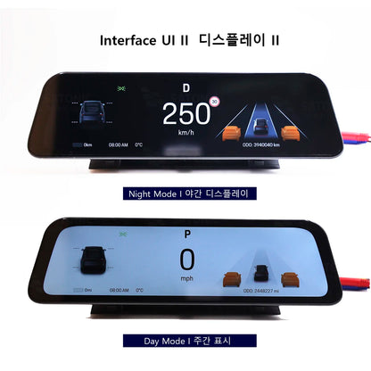 SATONIC 9.66 ''modèle 3 Y Dasbhoard écran pour Tesla 2026 modèle Y Juniper Support sans fil Carplay et android changement de vitesse automatique