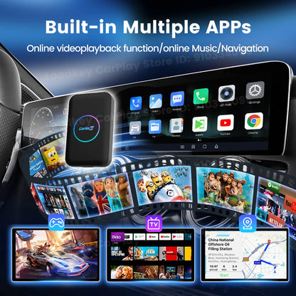 2026 CarlinKit HDMI Android Ai Box sans fil Carplay Android Auto pour Youtube Netflix IPTV 5 en 1 WIFI 5GHZ USB A Plug And Play