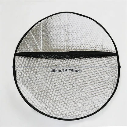 Pare-soleil de pare-brise de voiture en aluminium, Protection solaire Anti-uv, pliable, fournitures de voiture, pare-soleil pour volant de voiture, argent