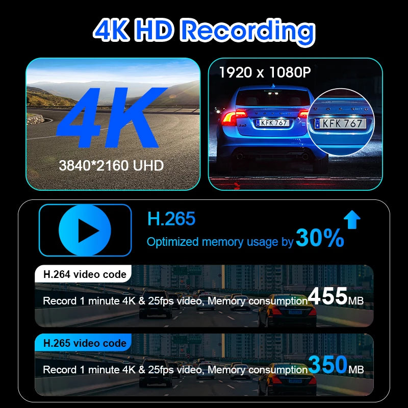 Develuck nouveau 11.26 ''4K voiture DVR sans fil CarPlay Android Auto lecteur multimédia IPS écran tactile Bluetooth enregistreur vidéo FM AUX