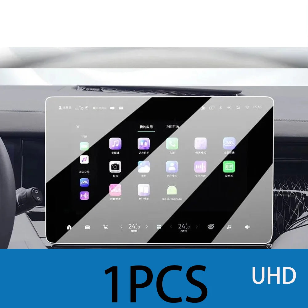 Film trempé de protection TV arrière de Navigation pour instruments de voiture Zeekr 009 2023 2024 2025 2026, accessoires d'intérieur antidéflagrants