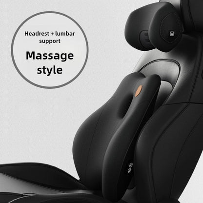 Car Electric Massage Headrest Lumbar Support Vibration Waist Lumbar Neck Pillow Backrest Cushion Car Seat Interior Accessories