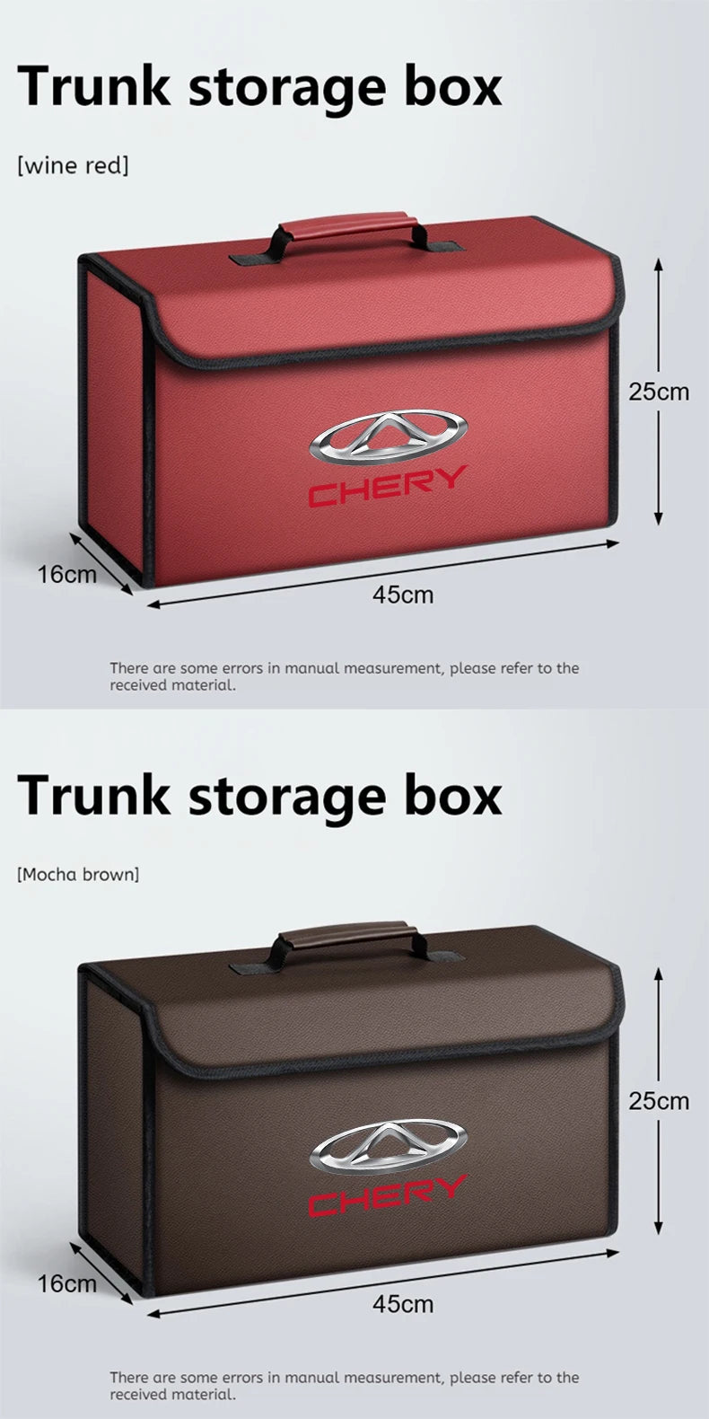 Boîte de rangement de coffre de voiture, organisateur de rangement, sac conteneur de rangement pour CHERY TIGGO 2 5 4 TIGGO7 PRO TIGGO8 Plus 9 ARRIZO 6 8 2025