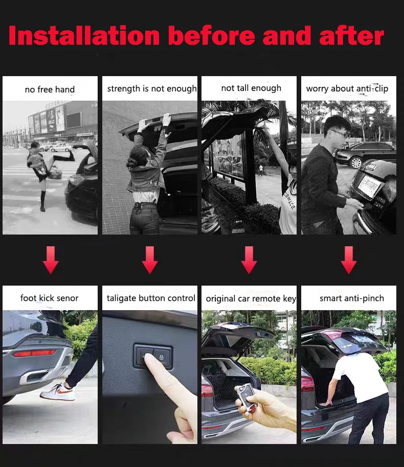 Hayon électrique réaménagé pour BYD Tang 2015-2017, hayon électrique intelligent, ouverture à commande électrique