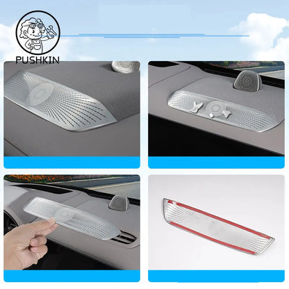Couverture de haut-parleur audio intérieur de voiture pour Geely ZEEKR, couverture d'œuvres d'art, garniture de porte, accessoires de garniture, 7X, 2024, 2025, 2026