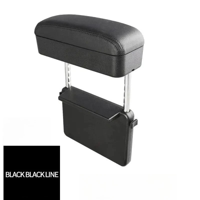 Boîte d'accoudoir de voiture universelle, Support de coude, Console centrale réglable, accessoires de voiture, organisateur d'espace de siège en cuir