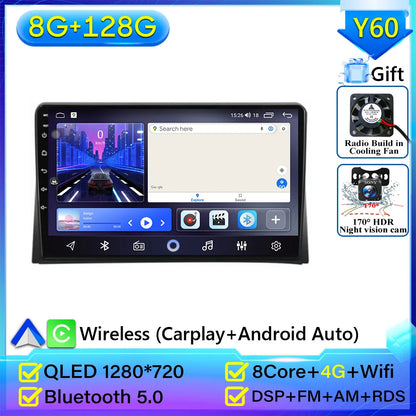 Pour Volkswagen Multivan T5 2003 2004 -2015 autoradio Carplay Navigation GPS Android Auto Android 15 affichage stéréo No 2din WiFi