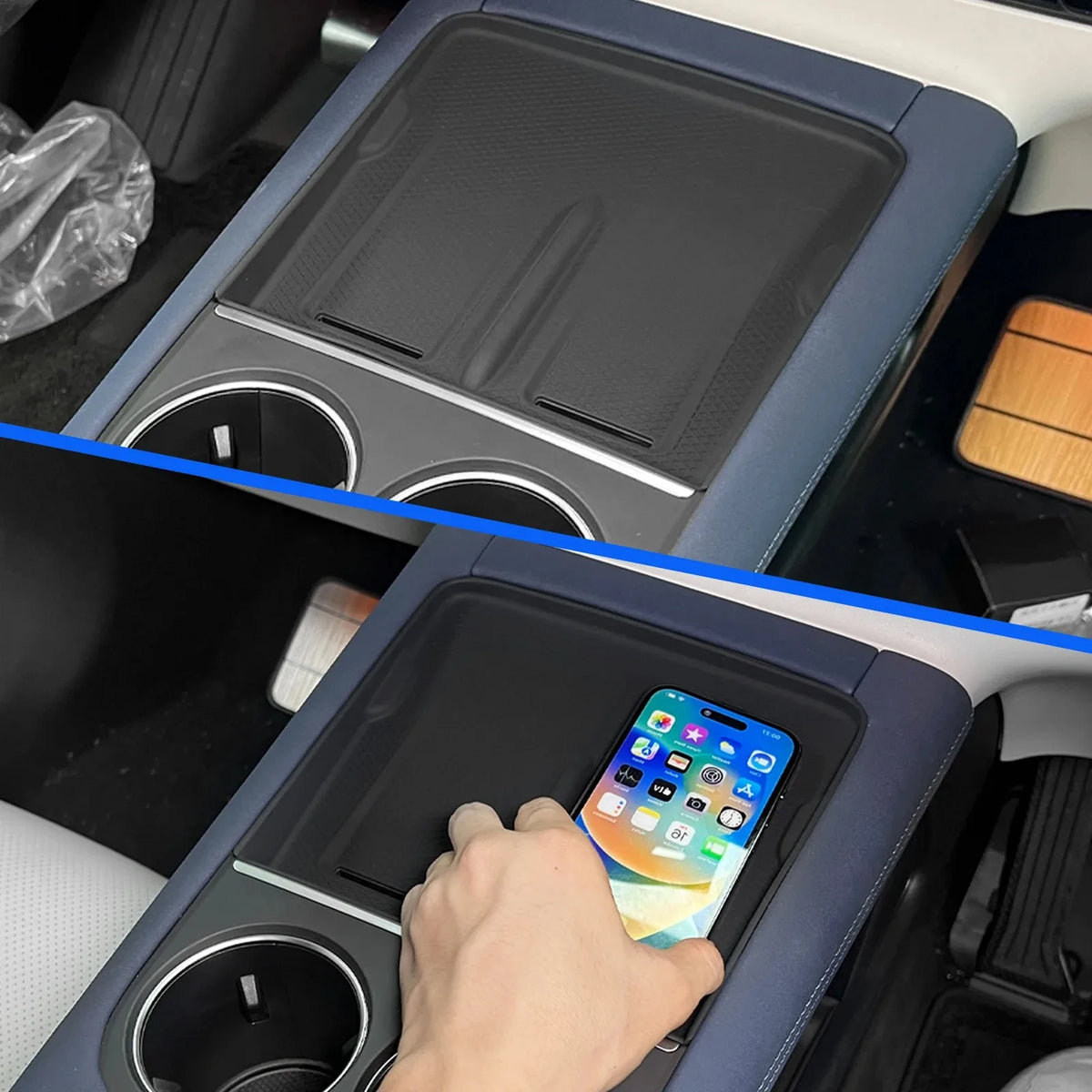 Boîte de rangement centrale de voiture pour Xpeng G9 2022 – 20225, porte-gobelet, plateau de tableau de bord, organisateur de rangement, accessoires d'intérieur de voiture noirs TPE