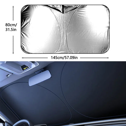 Pare-soleil de pare-brise de voiture, couverture de parapluie de fenêtre avant de voiture pliable, bloc UV thermique, Parasol de voiture, rideaux de Protection automobile, fournitures