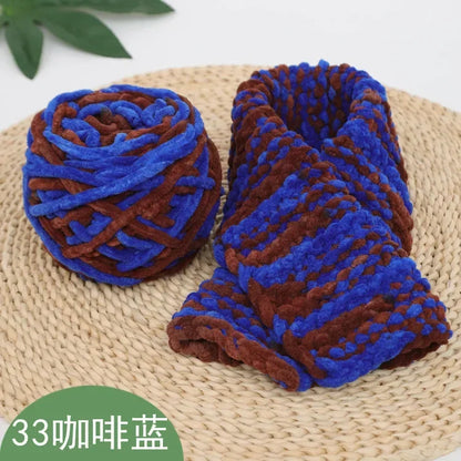 Fil à tricoter Chenille 100g/boule, ligne de bande de glace douce, fil de coton, fil de laine pour bricolage, écharpe à tricoter à la main, laine épaisse, vente en gros
