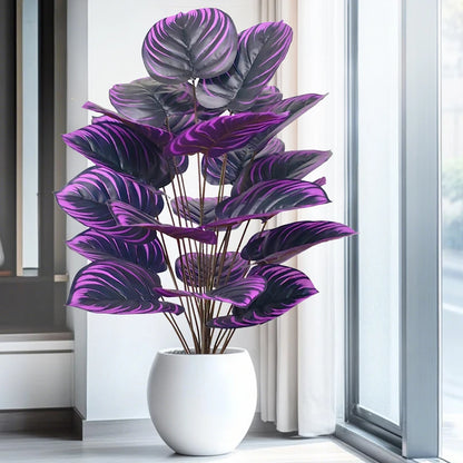 Grand palmier artificiel de 57 à 75cm, branches de plantes Monstera, feuilles de tortue en plastique, feuilles au toucher réel pour décoration de jardin de maison