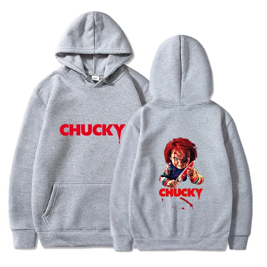 Sweat à Capuche pour Homme et Femme, avec Motif de Film d'Horreur Play Chucky, Harajuku, Hip Hop, Streetwear, Automne et Hiver
