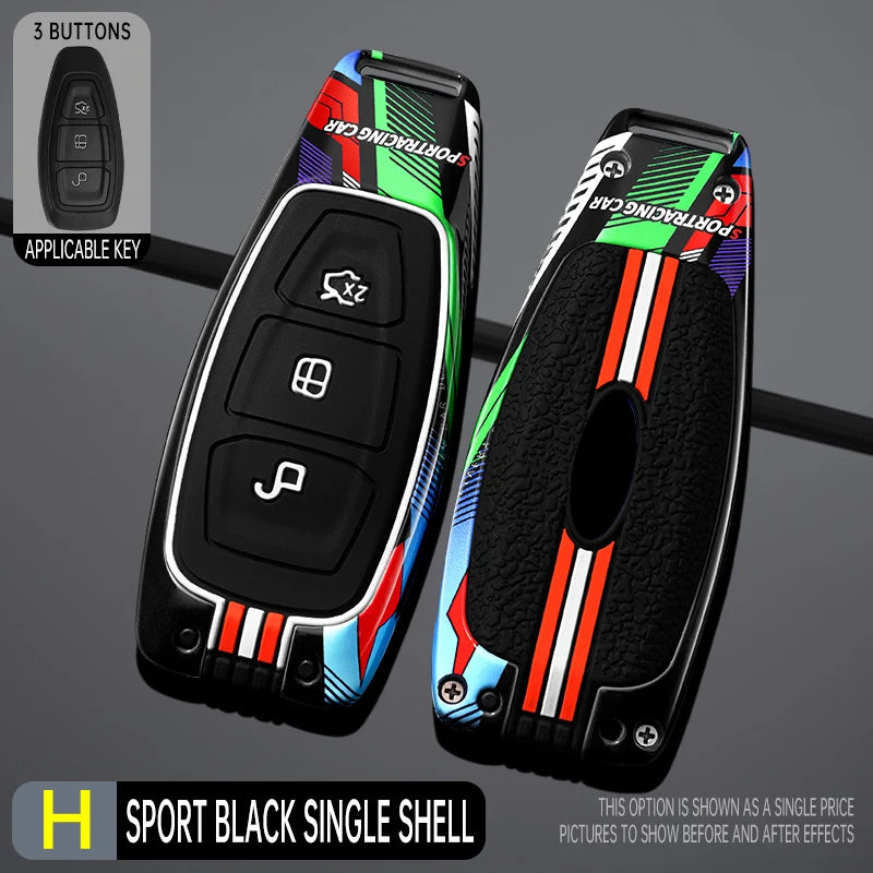 Coque de protection pour clé télécommande de voiture, pour Ford Focus 3 4 ST Fiesta Fusion Kuga Ecosport Mondeo MK3 MK4, accessoires d'intérieur de voiture