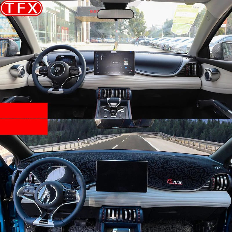 Glutnel Prada Board Cover Polymères pour BYD Atto 3 Yuan Plus 2022 2023, Prada virus Pad Dash Covers, Tapis, LHD, RHD Accessoires