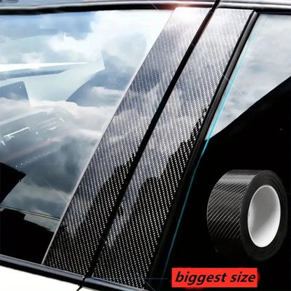 Autocollant 7D en Fiber de carbone de 7cm de largeur, protections de pédale de bienvenue pour porte automobile, protecteur anti-rayures arrière de voiture, autocollant de Film de pare-chocs style de voiture