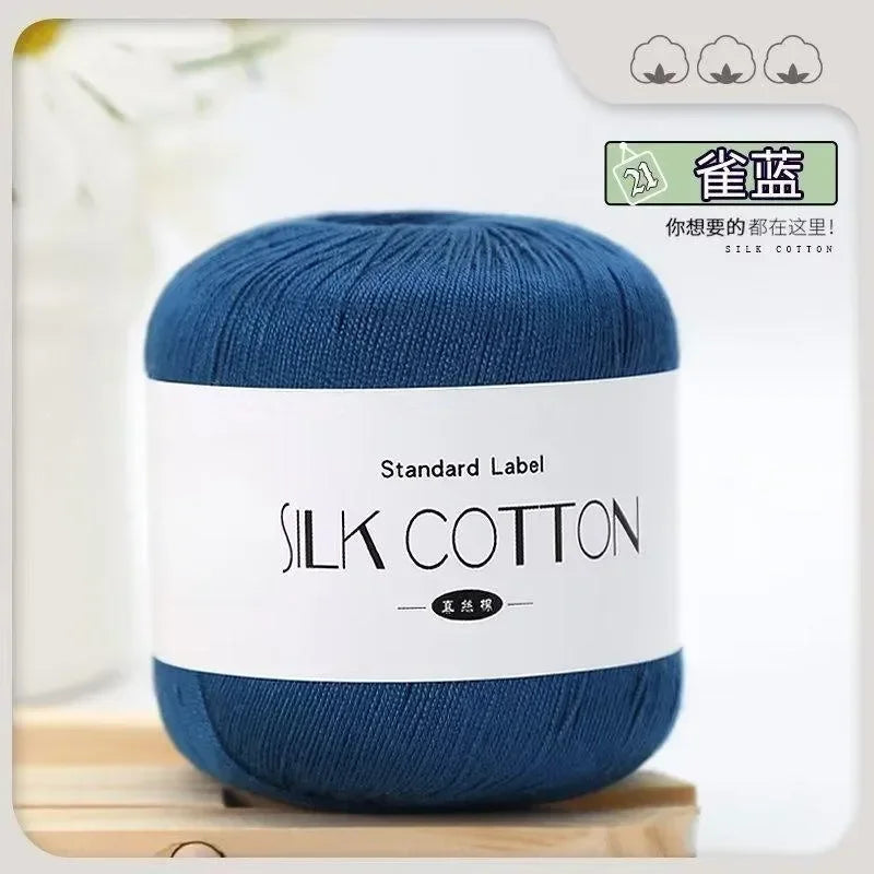 Fil à tricoter chaud et doux pour bébé, 50 g/pièce, dentelle de soie, coton, lait, Crochet, tricoté à la main, fournitures pour tricot à la main, point de croix