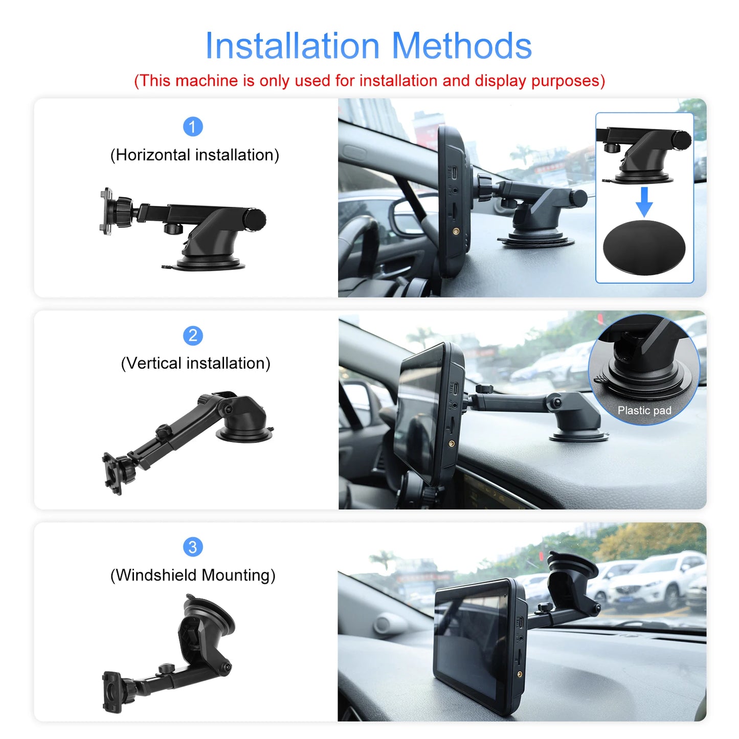 Podofo 8 ''lecteur d'écran intelligent CarPlay Android Auto IPS lecteur multimédia à écran Vertical vers FM Bluetooth Airplay Android Cast