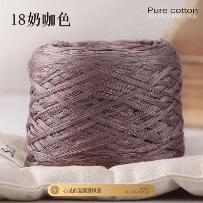 Fil de coton de bambou 100g pour tricoter le fil de coton, ligne Croche, tissu en soie de styliste, frais en été, fil pour bébé tricoté