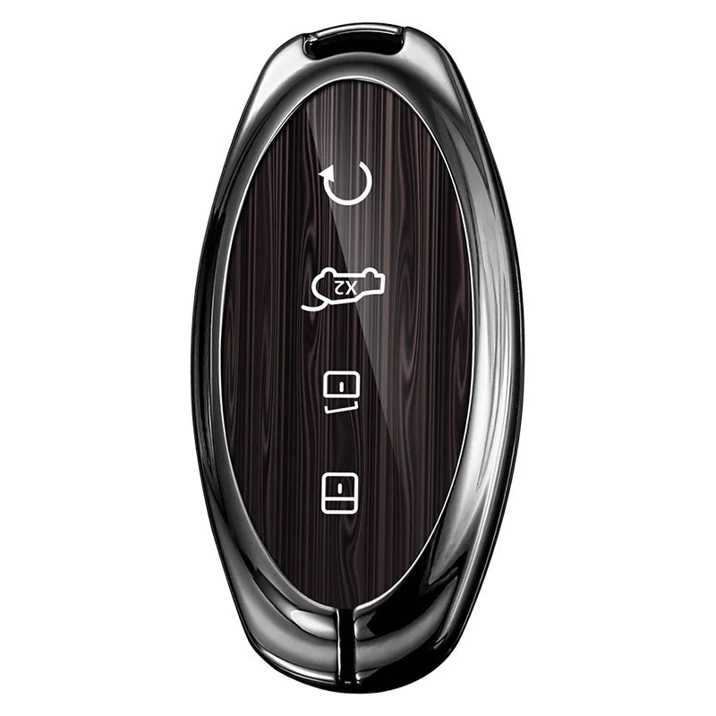 Housse de luxe en alliage de zinc pour BYD Yangwang U8 / U9 / U7 – Coque de protection premium avec porte-clés, accessoires d'intérieur de voiture