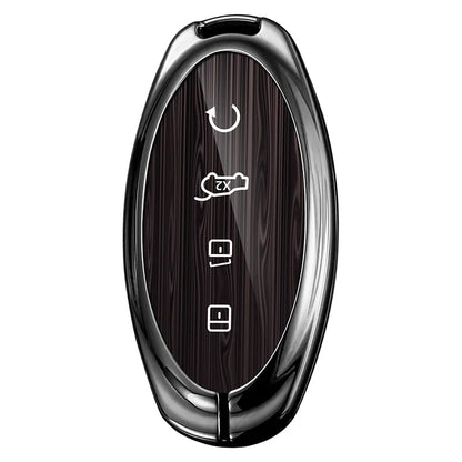 Housse de luxe en alliage de zinc pour BYD Yangwang U8 / U9 / U7 – Coque de protection premium avec porte-clés, accessoires d'intérieur de voiture