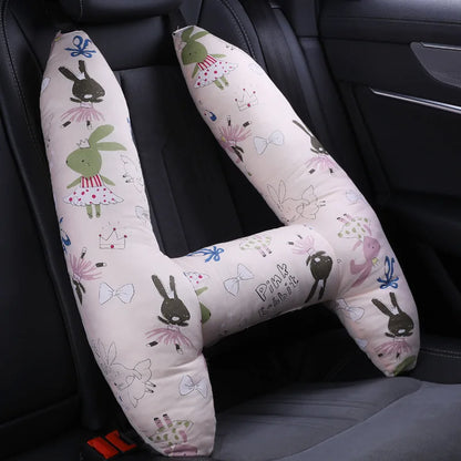 Cute Animal Pattern Kid Neck Head Support, U-Shape Children Travel Pillow Cushion for Car Seat, Safety Neck Pillow for Kids