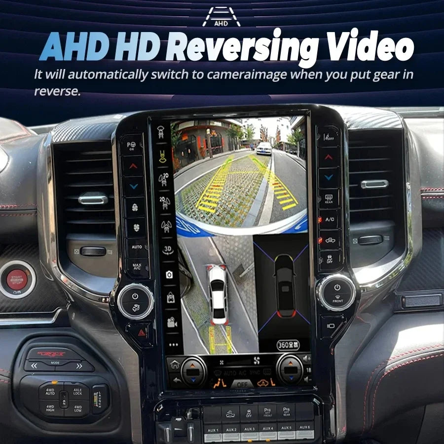 Écran IPS Android pour Dodge RAM 13.6 1500-2019, Limitation Radio, Lecteur Vidéo Stéréo, Navigation GPS, Unité Principale, Carplay, 2023