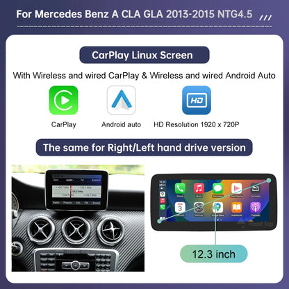 Écran tactile pour Mercedes Benz classe A W176 CLA GLA classe B W246 NTG4.5 GPS multimédia avec lecteur de voiture Carplay Android Auto