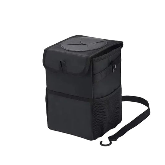 Poubelle de voiture étanche avec couvercle et poche de rangement pour voiture