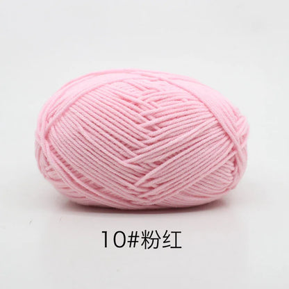 40-50 جم/المجموعة خيوط قطنية حليبية 4 طبقات (80%) للحياكة، صبغة لانا لعمل الكروشيه اليدوي، سترة قبعة دمى بسعر منخفض
