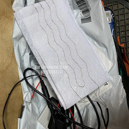 Kits de chauffage de volant de voiture en tissu floqué 12V, 4 interrupteurs, coussinets thermiques universels pour voiture, housses de volant chauffantes 60x9cm pour voitures