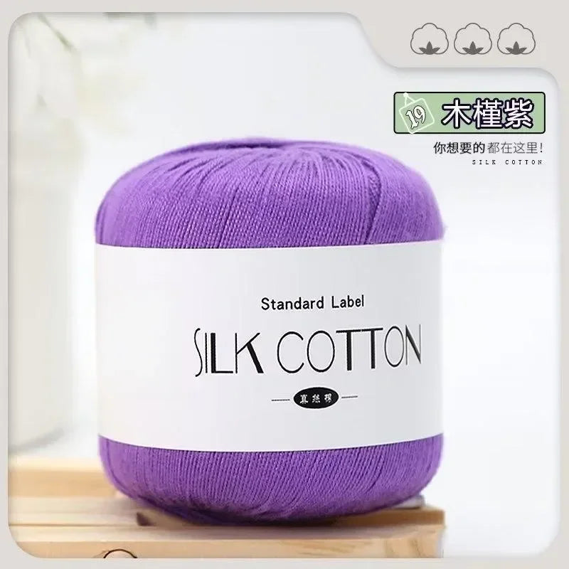 Fil à tricoter chaud et doux pour bébé, 50 g/pièce, dentelle de soie, coton, lait, Crochet, tricoté à la main, fournitures pour tricot à la main, point de croix