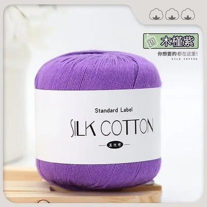Fil à tricoter chaud et doux pour bébé, 50 g/pièce, dentelle de soie, coton, lait, Crochet, tricoté à la main, fournitures pour tricot à la main, point de croix