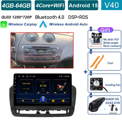 Écran tactile QLED de Navigation GPS pour Seat Ibiza 2012 – 2015, Android Auto Radio, lecteur vidéo multimédia de voiture, 5G, WIFI, BT, sans DVD 2din